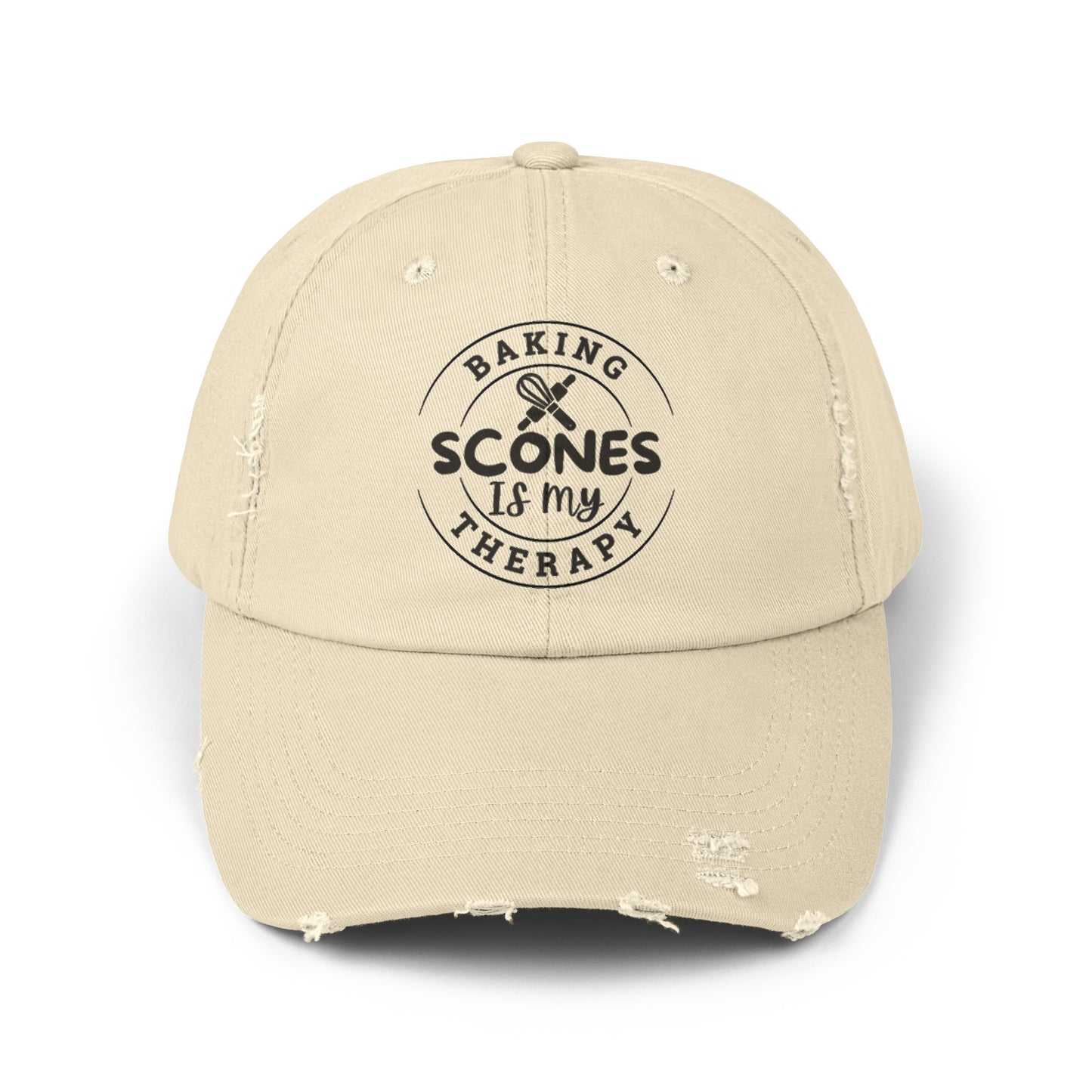 Baking Scones is My Therapy Distressed Hat