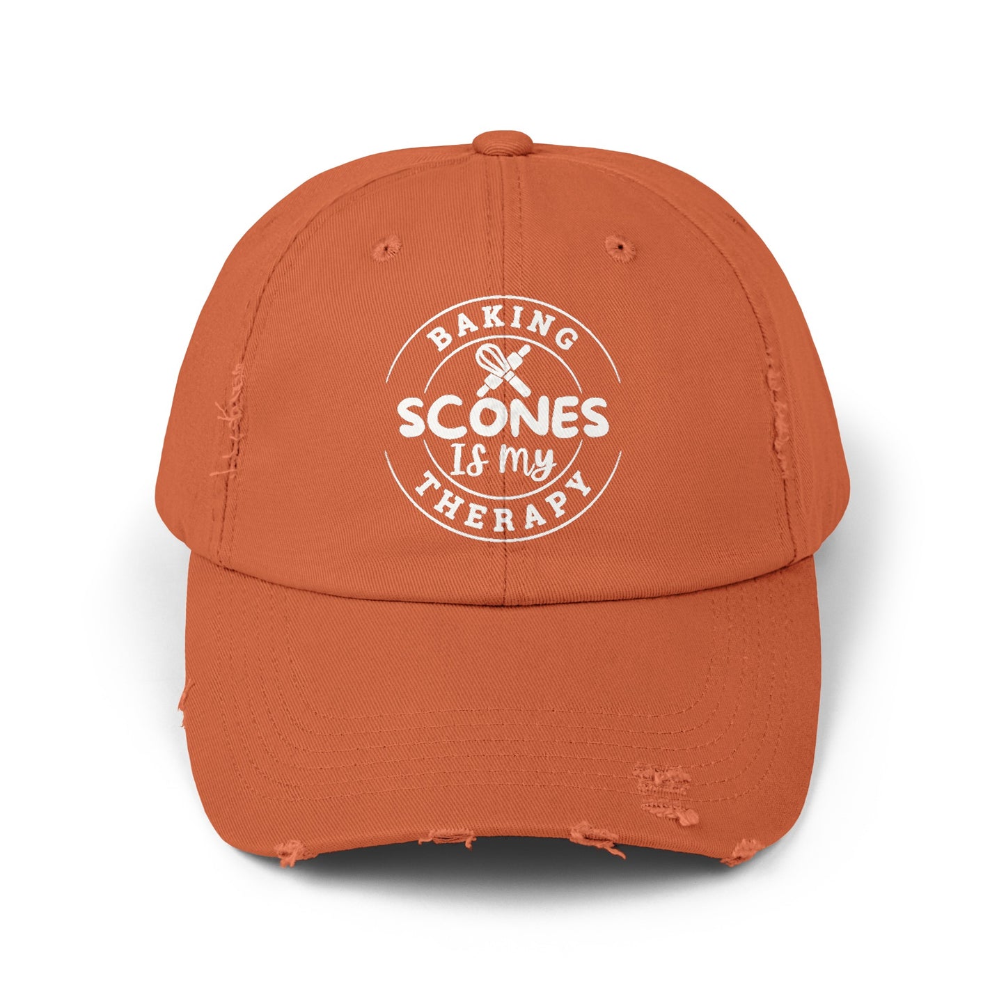 Baking Scones is My Therapy Distressed Hat